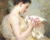 A Beauty with Doves - 查理·卓别林